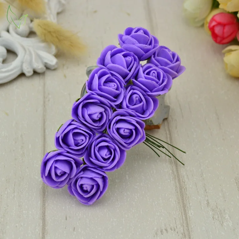 12 шт ПЭ Пена Розы Искусственные цветы дешево для дома Свадебные украшения DIY