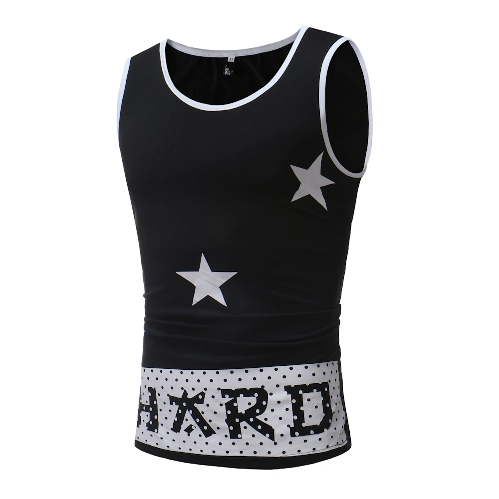 2018 Men's Casual New Fashion Printed Tank Top Slim Tide | Мужская одежда