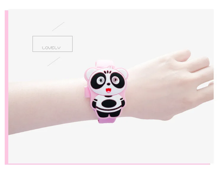 Reloj Infantil откидная крышка 3D Медведь Мультфильм цифровые часы для детей электронные детские часы резиновые для мальчиков и девочек часы для детской