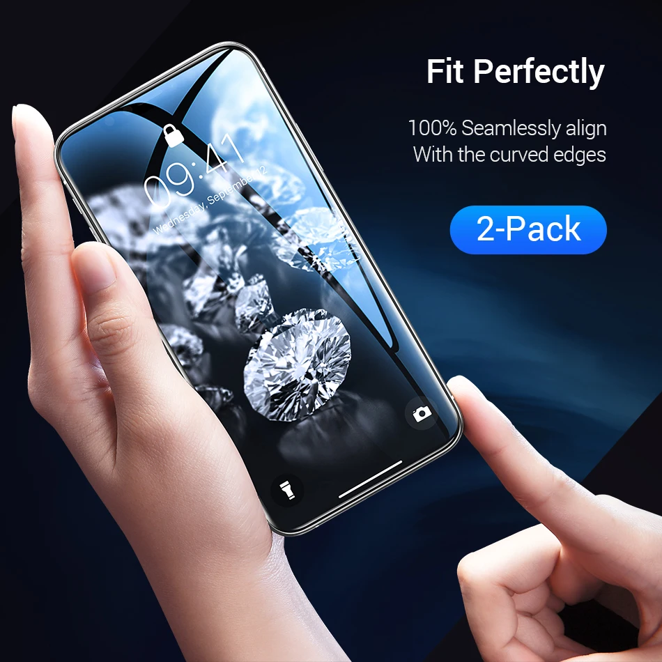 DIVI [2-Pack] Защита экрана закаленное стекло для iPhone Xs Max Xr X XS полное покрытие IP Xsmax ipone защитное стекло Защита R