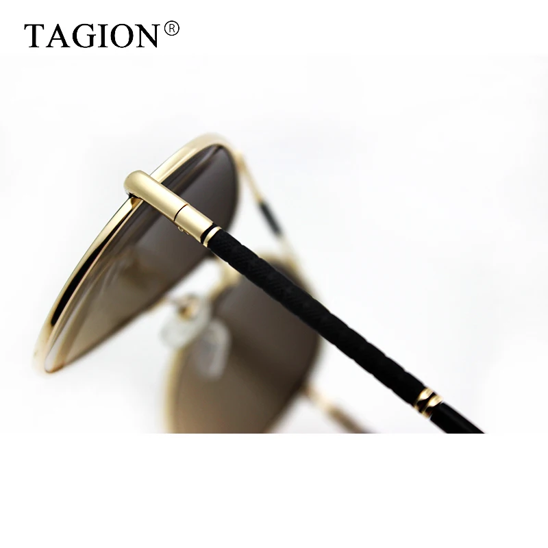 Классические мужские очки авиаторы TAGION брендовые дизайнерские Зеркальные