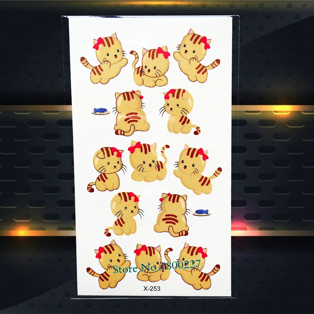 Мода водонепроницаемый Розовый Череп шеи временные татуировки наклейки женский