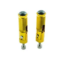 Gold 1 пара FXCNC мотоциклетные складные Подножки задние педали для Yamaha YZF R15 R3 R25 FZ16 XJ6 TDM 650 - Цвет: Gold