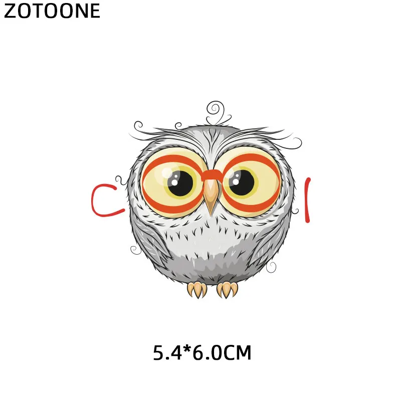 ZOTOONE DIY термо-Стикеры для одежды, железные нашивки для одежды, милые животные, сова, сердце, нашивки для детской одежды