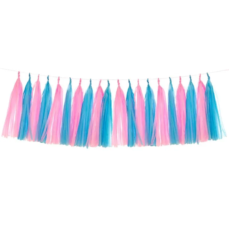1pc tassel 1 1 костюм, розовые/синие воздушные шары для первого дня рождения с короной принцессы и принца для мальчиков и девочек, Беби Шауэр детский вечерние украшения на день рождения - Цвет: 1pc tassel 1