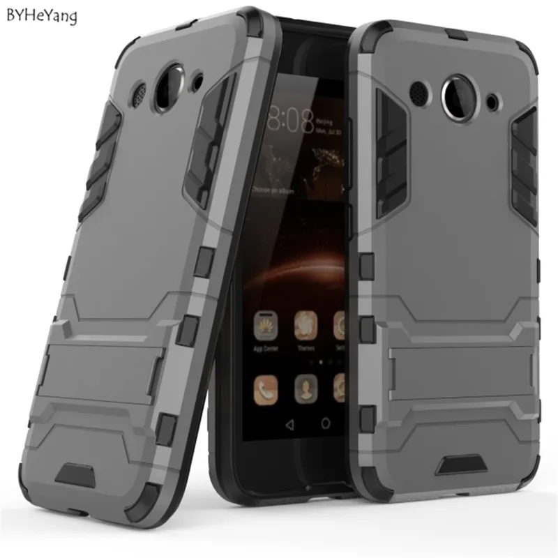 BYHeYang For Huawei Y3 2017 Cover Iron Man Armor 2in1 Heavy Duty Hybrid TPU+ PC Hard Phone Bags Cases for HUAWEI |