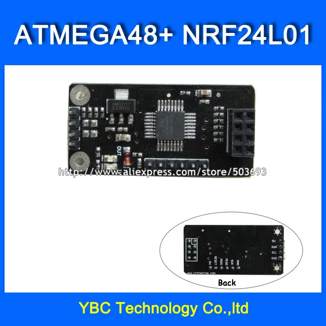 Бесплатная доставка 2 шт./лот ATMEGA48 + NRF24L01 беспроводной модуль|arduino mini usb adapter|arduino