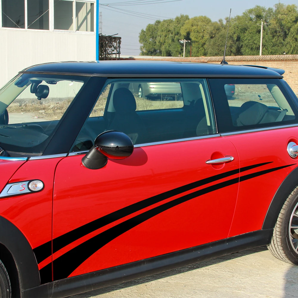 Door Side Stripes Racing Body Sport Decal Stickers For Mini Cooper R50 R52 R53 R56 R57 R58 R59 F55 F56 Car Styling Accessories | Автомобили
