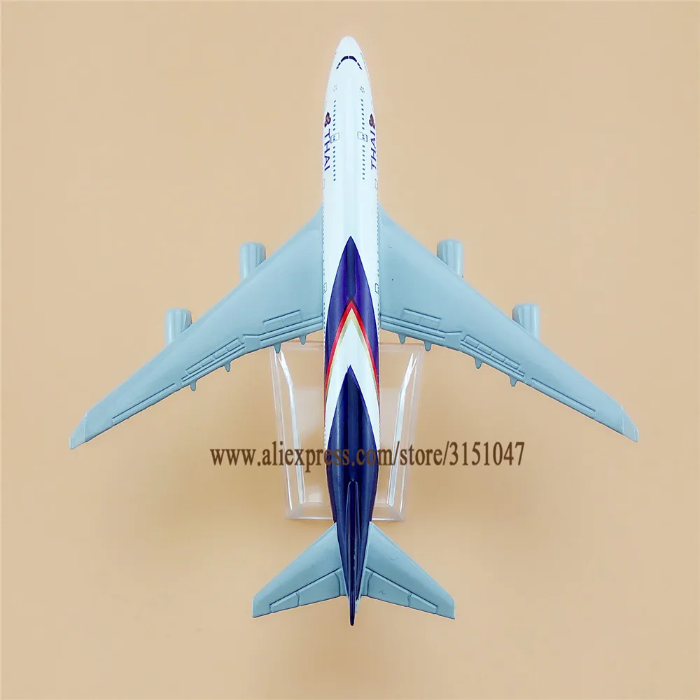 Сплав металла Air Thai B747 Airlines модель самолета Таиланд Boeing 747 400 Airways Детские Подарки 16