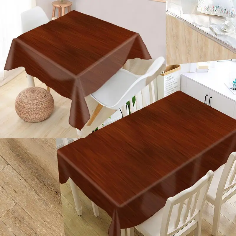 tablecloth Деревянная Современная Пылезащитная скатерть на заказ, Высококачественная скатерть с принтом, все для дома и кухни - Цвет: tablecloth