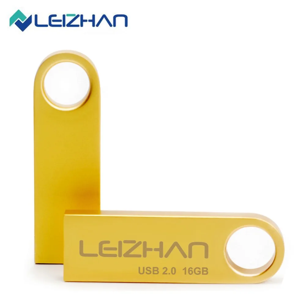 USB-флеш-накопитель LEIZHAN металлический планшет 64 ГБ 32 16 8 4 Гб USB-накопитель брелок