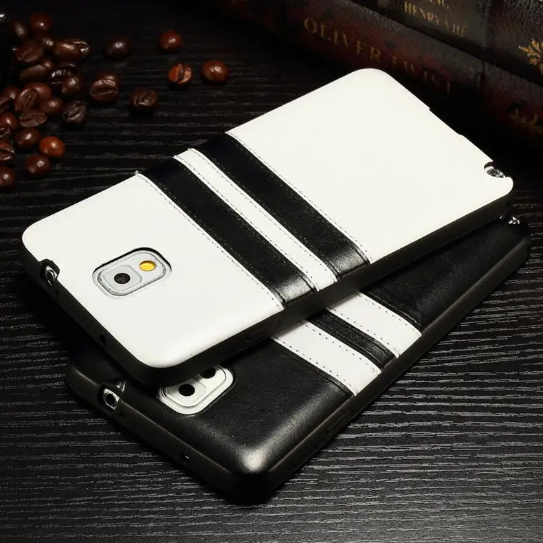 For Samsung Galaxy Note 3 Cases Cover Ultra-thin Luxury Fashion And PC Striped leather Back Case for Note3 |