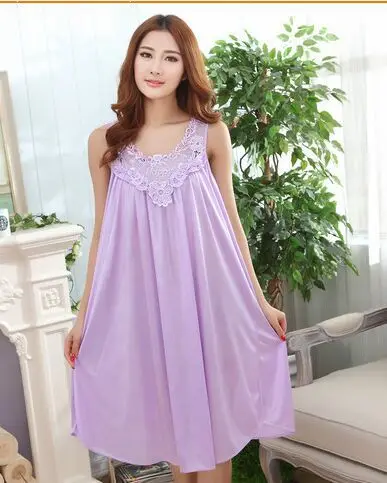 Модная летняя Ночная рубашка без рукавов AW800091 2019|summer nightgown|summer sleepwearsleeveless nightgowns |