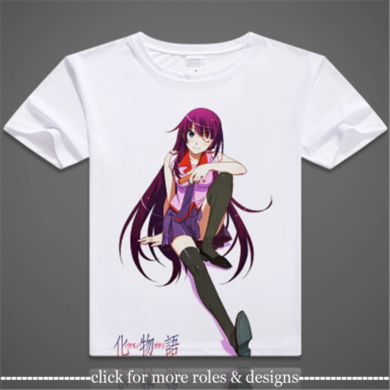Костюм для косплея Bakemonogatari Monstory Monogatari senjougaхара Hitagi из ткани унисекс футболка с