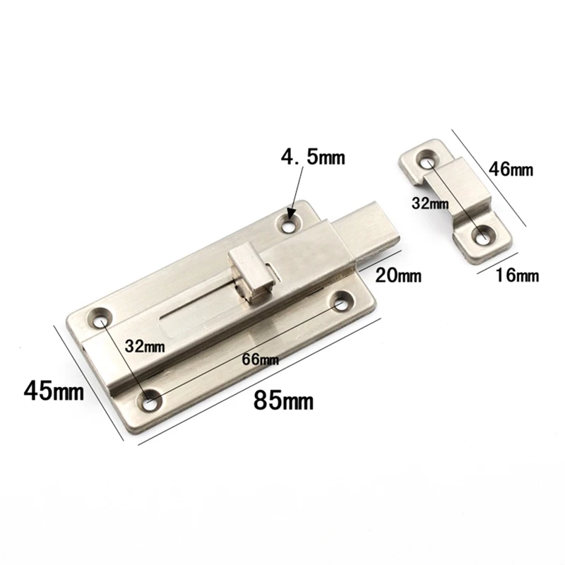 Горячая 13 мм Длинный дверной замок скользящий болт из нержавеющей стали дверная защелка болт защелка для ванной комнаты, туалета, сарая, спальни, мебели