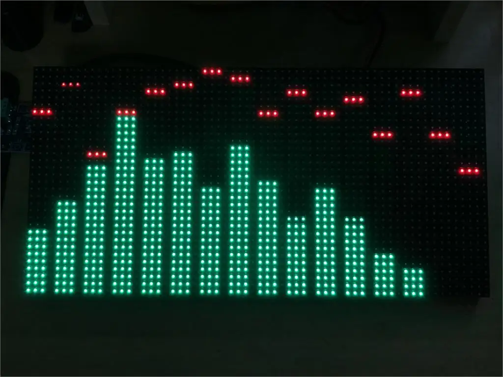 Drum Kit Train Monitor светодиодный DJ тюнер аудио Электронный музыкальный сигнал спектр дисплей экран KTV автомобильный усилитель мощности MS3264 2048