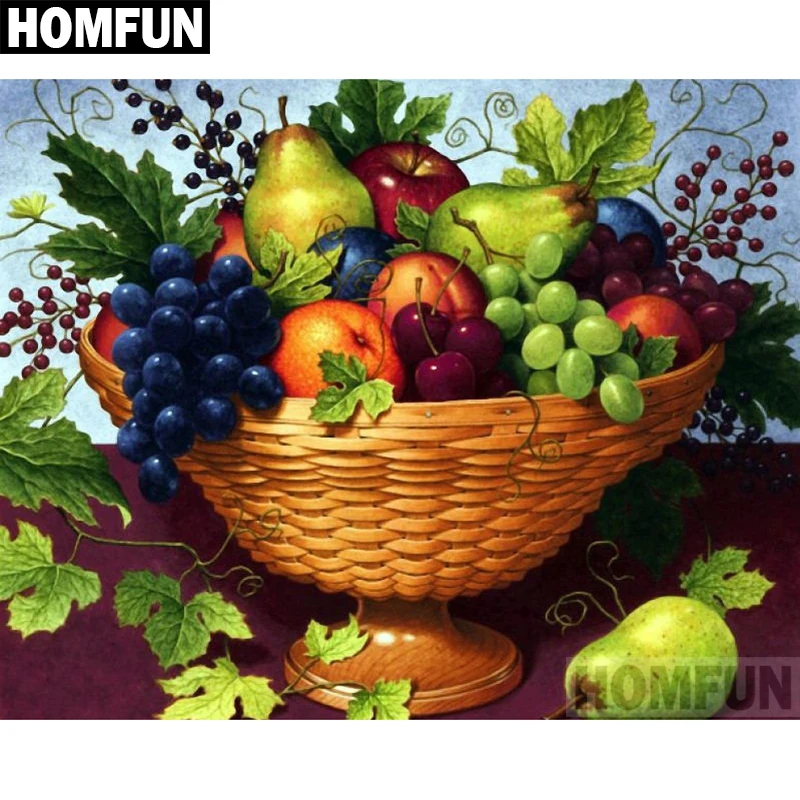 HOMFUN полностью квадратная/круглая дрель 5D DIY Алмазная картина &quotкорзина с