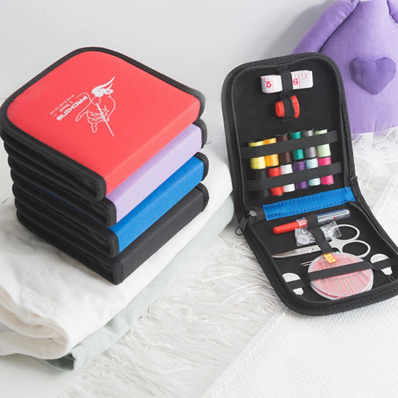 Портативные дорожные мини швейные наборы luluhut Сумка с цветной резьба иглы набор