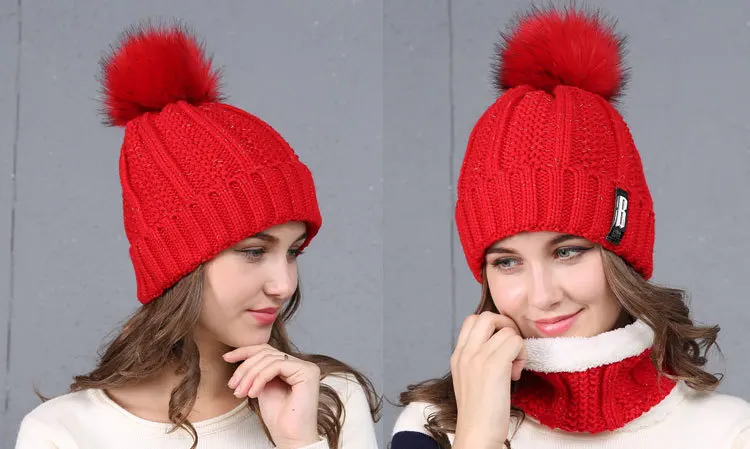 Горячая Мода Skullies Beanies Зимние шапки для женщин брендовая вязаная теплая шапка женские помпоны с помпонами Толстая шапка