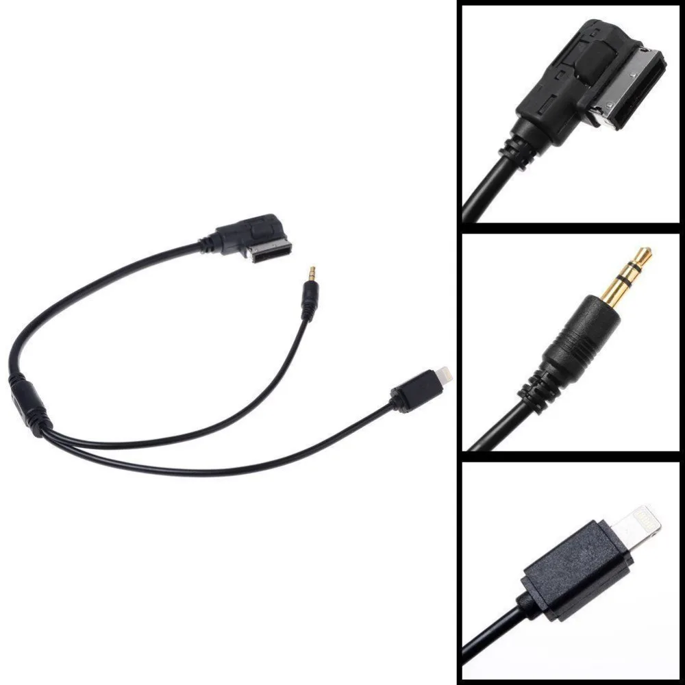 Lonleap автомобиля AMI MMI MP3 3 5 мм AUX аудио кабель адаптер для iPod iPhone Интерфейс Запчасти