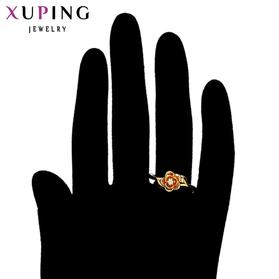 Женское кольцо Xuping модное из чистого золота для вечеринки и свадьбы подарок на