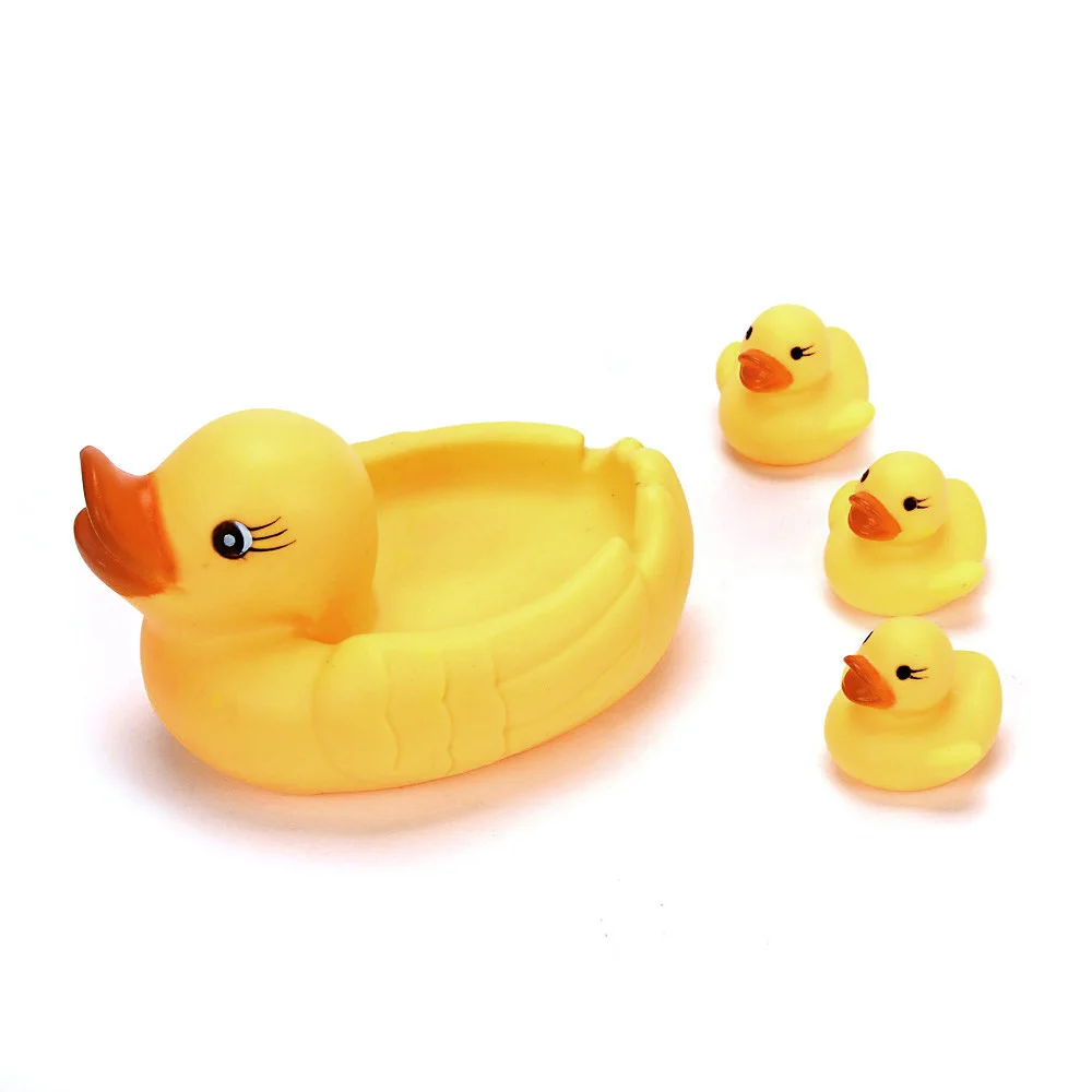 

bath toys juguetes playa Mummy & Baby Rubber Race Squeaky Ducks Family Bath Toy Kid Game Toys toys for children kids hot #06