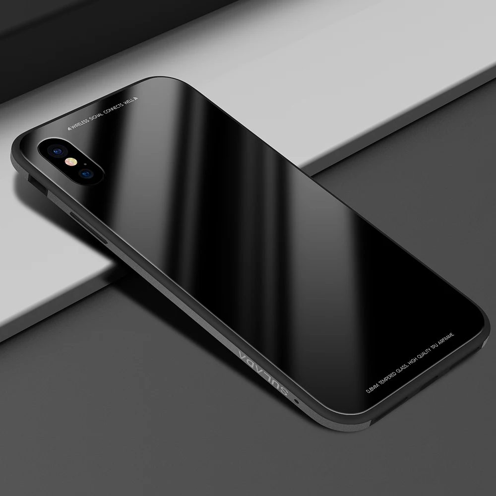 Роскошный 9H твердое закаленное стекло задняя крышка для iPhone 6 6s 7 8 Plus Премиум