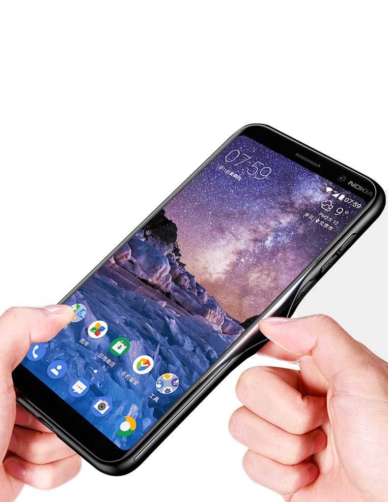 Стеклянный чехол для Nokia 7 Plus/X7 силиконовый чехол из ТПУ+ черная стеклянная крышка аксессуар на Nokia 7,1 Plus Coque для Nokia 8,1 Fundas