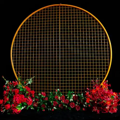 Diameter 1.8M Свадебный реквизит круглый экран Tieyi сетка экран Свадебная сцена макет фотографический фон реквизит - Цвет: Diameter 1.8M