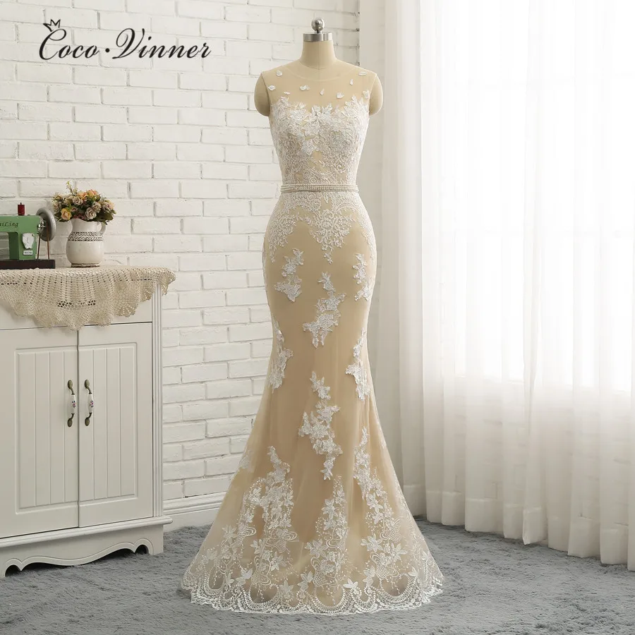 Свадебное платье в арабском стиле со съемным хвостом цвета шампанского vestido de novia
