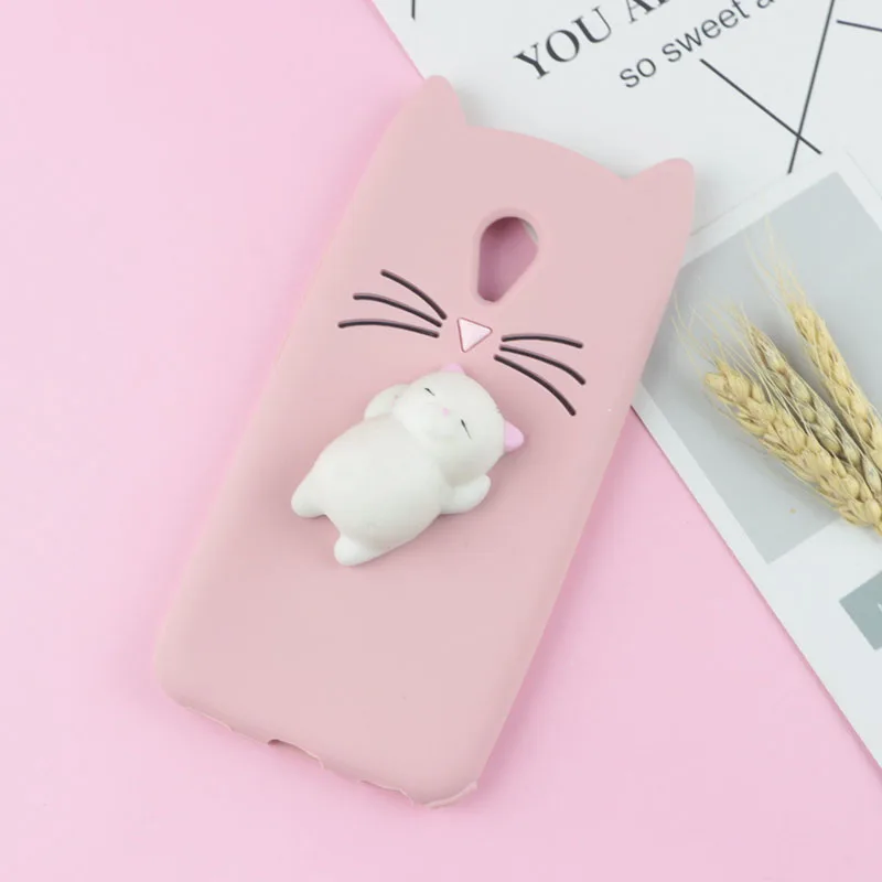 Милый японский блестящий чехол с котом для Meizu M2 mini M3S M5 M5S A5 M3 Note MX6 MX5 Pro 7 Plus Мягкий чехол с котом чехлы для телефонов