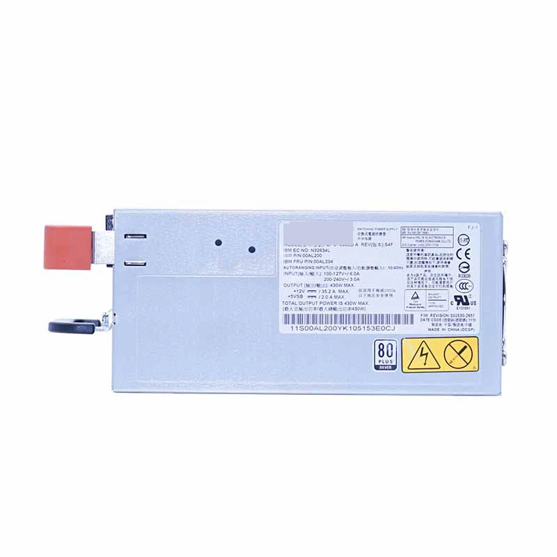 Для Lenovo IBM DPS 430EB A FRU:00AL204 P/N:00AL200 горячий заменяемый источник питания 430 Вт|Блоки для