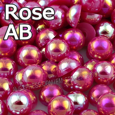 Полукруглые бусины розово красного цвета 2 мм 3 4 5 6 8 12 мм|pearl flat back|pearl pearlspearls for nails |