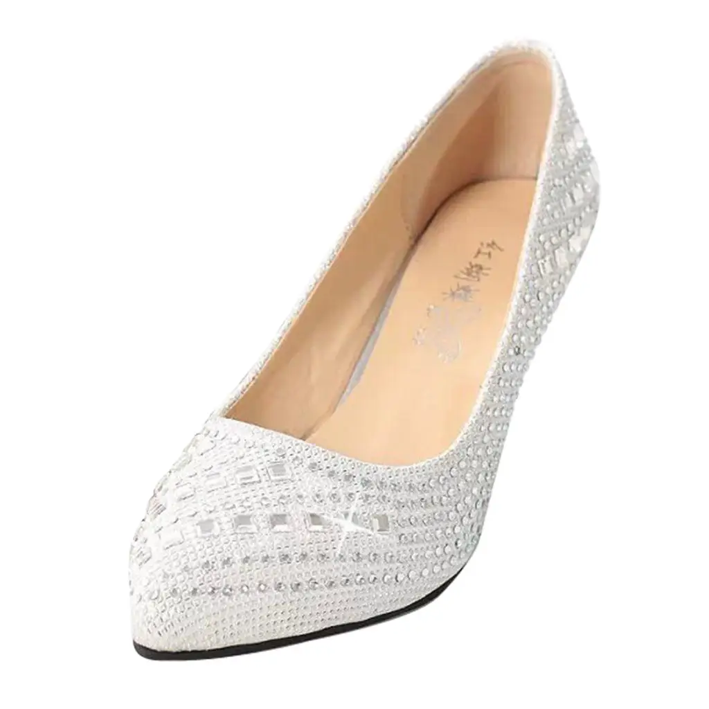 2015 Весенняя женская обувь Новый мед пятки Горный хрусталь Туфли на высоком