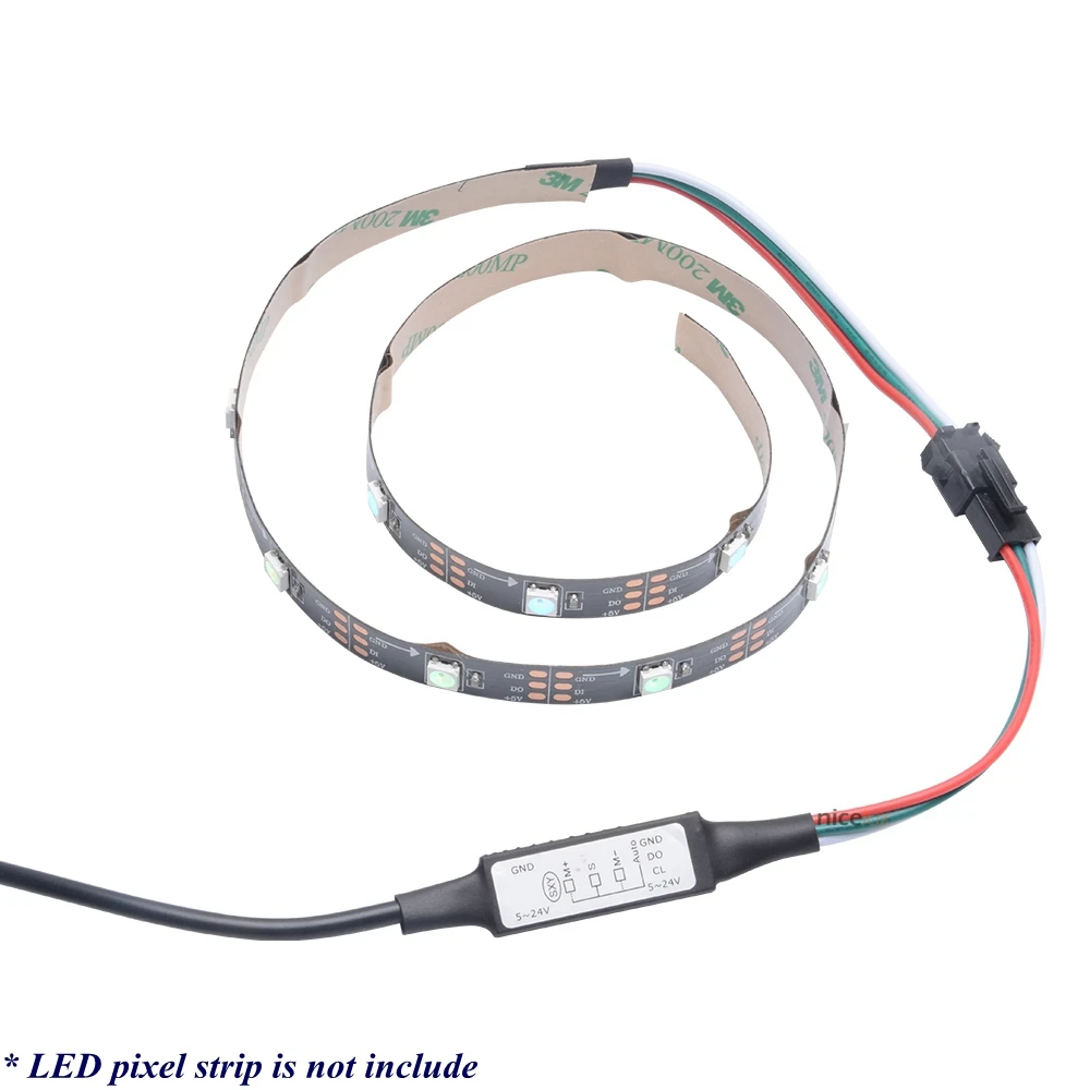 USB 3key кнопка управления диммер для 5 В 3pin WS2812 RGB 5050 Светодиодный Пиксельная полоса Модуль светильник с JST разъем WS2812B контрольный Лер