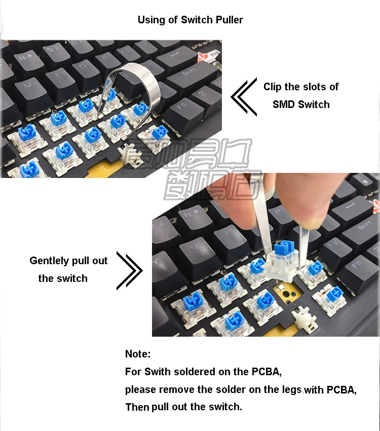Keycap Съемник переключатель Съемник щетка ткань чистящий набор инструментов для Kailh Gateron Cherry MX переключатели механическая клавиатура
