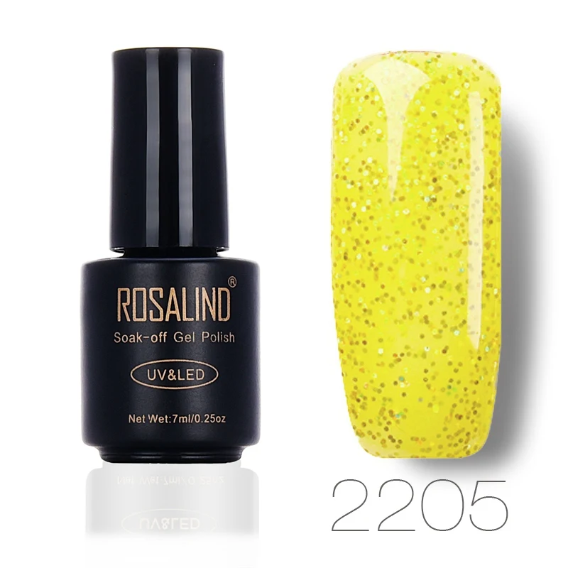 Гель ROSALIND 1 S с зеленым бриллиантом 7 мл; Гель-лак для ногтей лак Led UV Soak Off Полупостоянный лак для ногтей - Цвет: 2205