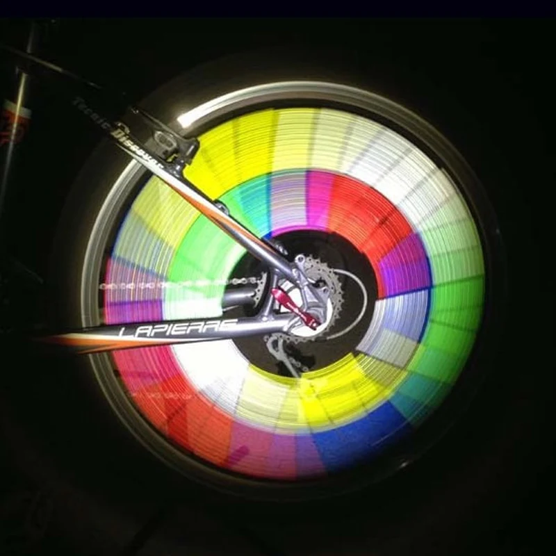 6 шт. колеса для велосипедных шин флуоресцентные светоотражающие наклейки + 12