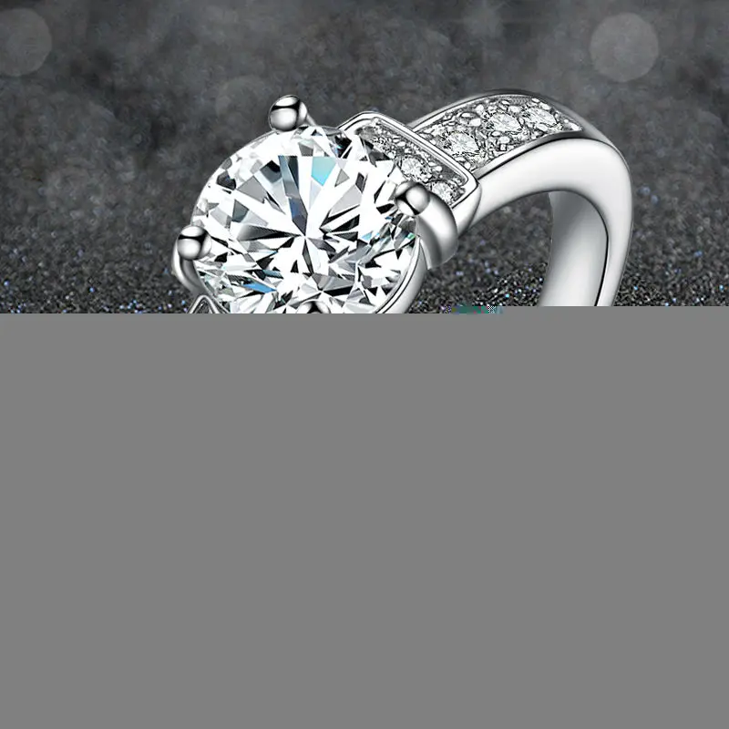 New High Quality Fashion Silver Plated Crown Rings for Women Elegant CZ Crystal Party Engagement Ring Jewelry R186 | Украшения и