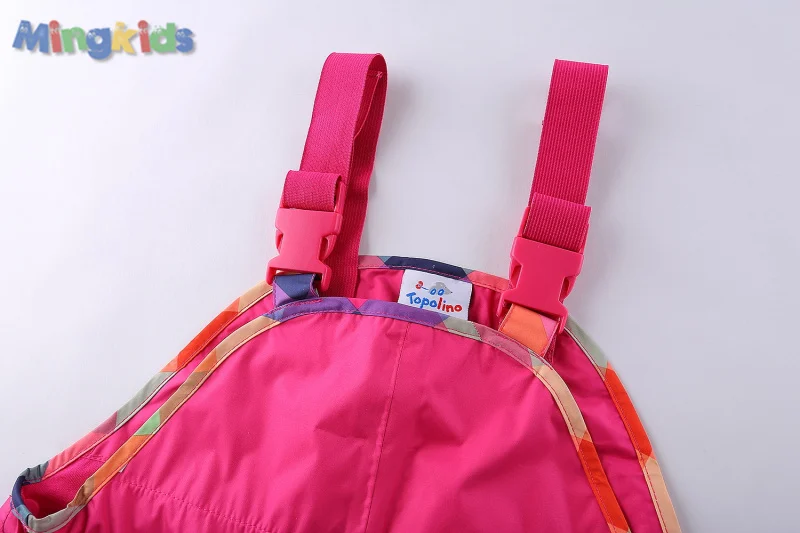 Mingkids водонепроницаемый комбинезон с хлопковой подкладкой брюки для девочек на