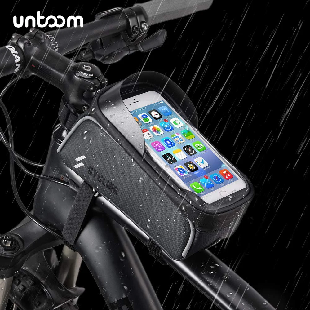 Велосипедная водонепроницаемая сумка для сотового телефона держатель MTB Передняя рамная трубка сумка чехол 6,0 дюймов непромокаемое седло велосипедные аксессуары сумка