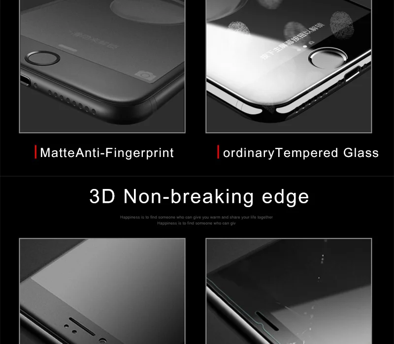 ESVNE 3D матовая Защитное стекло для айфон 6 7 8 стекло мягкий край пленки 9H для iPhone 6s 7 8 плюс Screen Protector Закаленное стекло на айфон 7