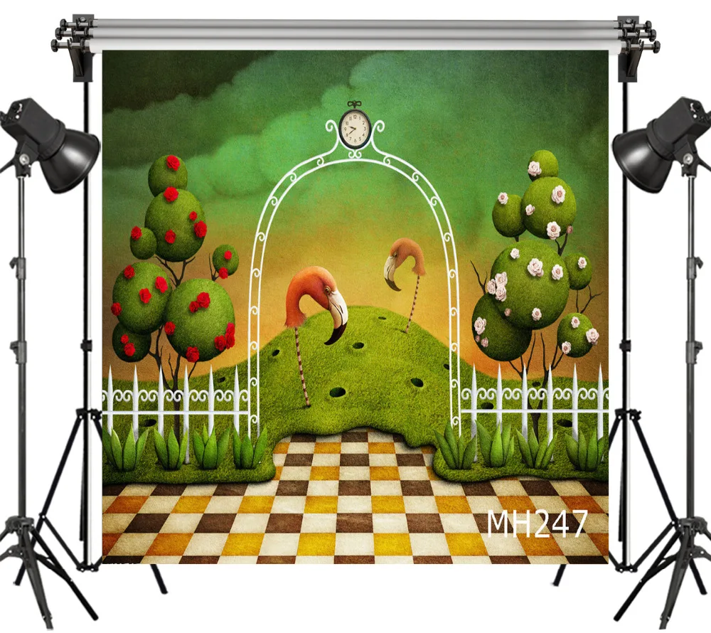 

LB полиэстер и винил Тропическая Птица в форме леденца мультфильм студия фон фотография Опора фотографического фона Декор