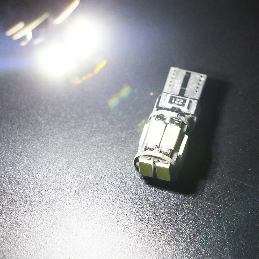 T10 Canbus! 50 шт. t10 W5W 194 168 5630 10 SMD Can bus без ошибок светодиодных лампочек белые 6000K Canbus лм |