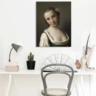 Картина на холсте классическая знаменитая искусственная кожа и принты для стен картина молодой женщины от Пьетро Ротари для гостиной