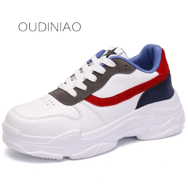 Женские кроссовки на платформе Superstar черные шнуровке Chaussure Femme Zapatos 2019|Женские и