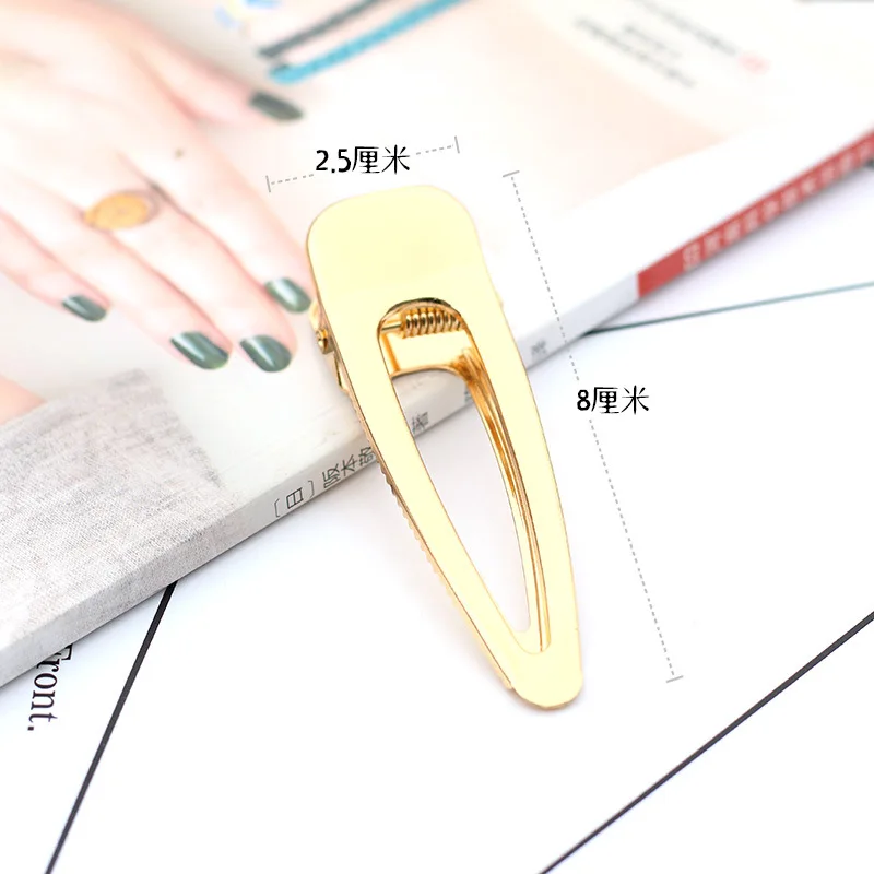 Металлические полые зажимы типа крокодил 10 шт. Золотая шпилька бант для волос