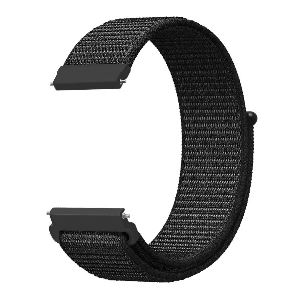 Black 20 мм 22 мм ремешок для часов для samsung gear sport S2 S3 Frontier Classic huami amazfit ремешок Bip huawei GT 2 galaxy watch 42 мм 46 мм - Цвет ремешка: Black