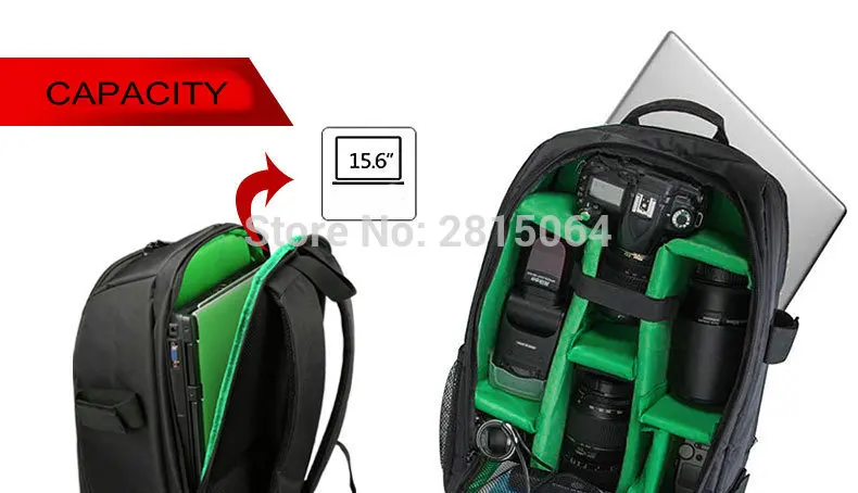 Новинка сумка для камеры чехол рюкзак DSLR SLR Nikon Canon Sony Fuji Pentax Samsung 15 6 'сумка