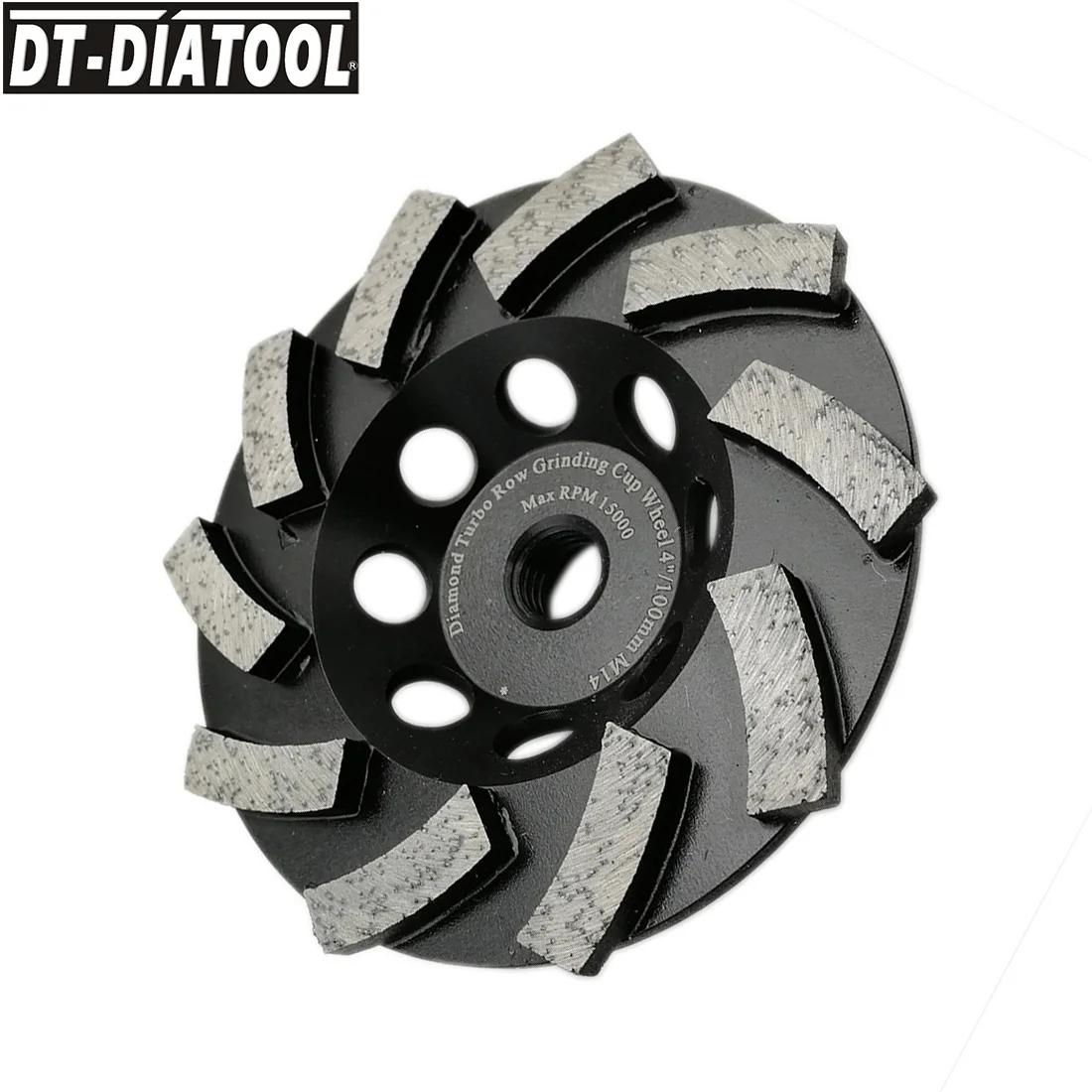 DT-DIATOOL 1 шт. диаметр 100/115/125/180 мм Алмазный Сегментированная турбина Cup шлифовальные круги для бетона Гранит с M14 или 5/8-11 нить